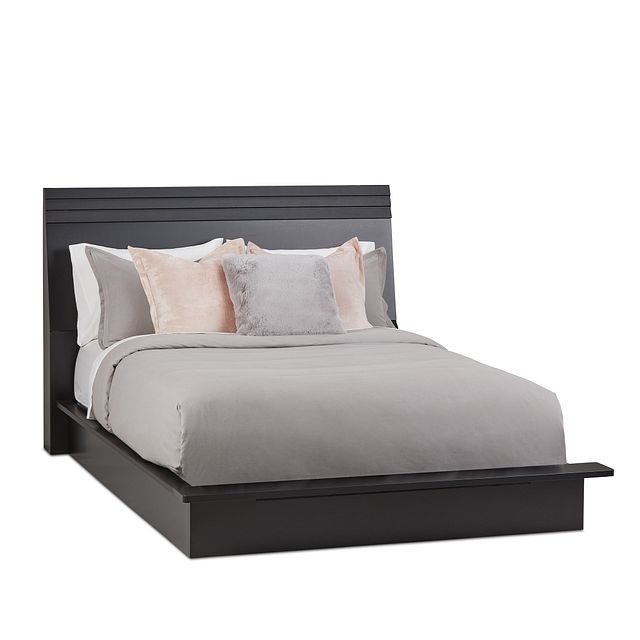 Midtown Black Wood Platform Bed