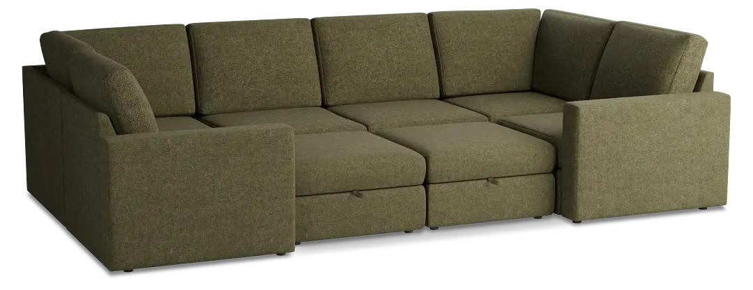 Citymod Green Fabric 8-piece Pit Sectional Citymod Green Fabric 8-piece Pit Sectional