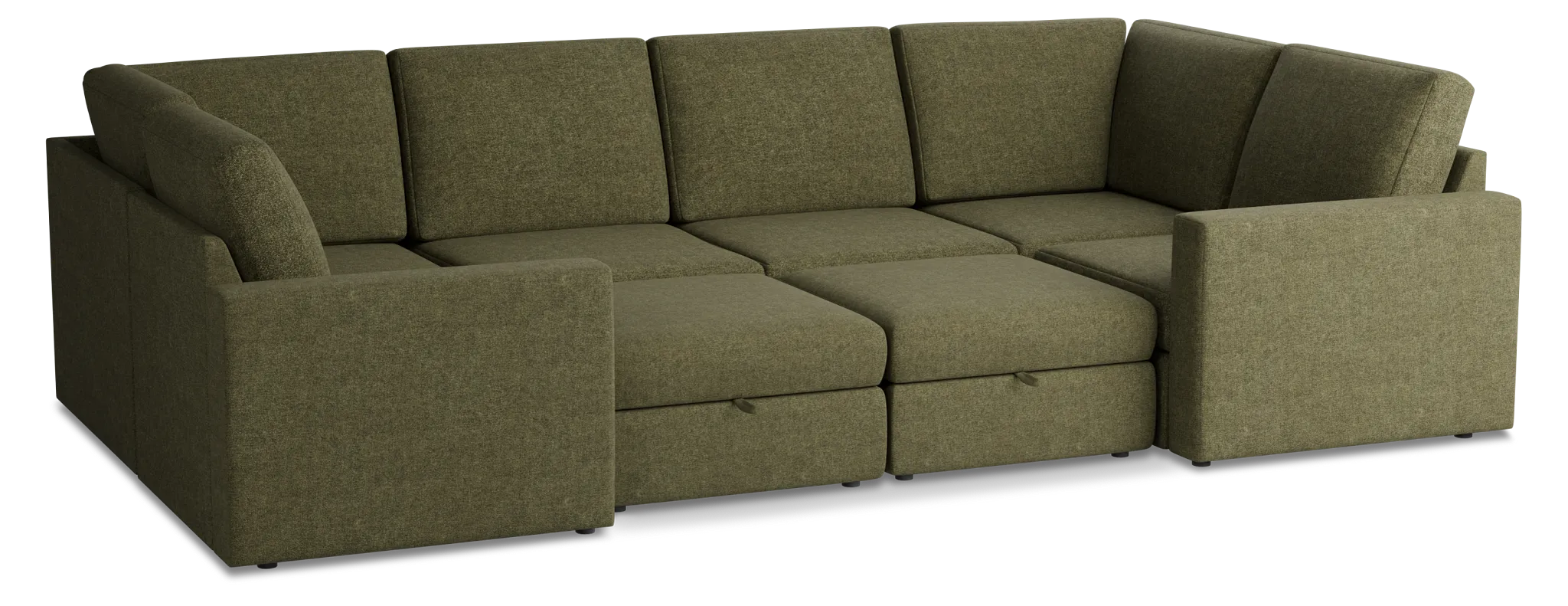 Citymod Green Fabric 8-piece Pit Sectional