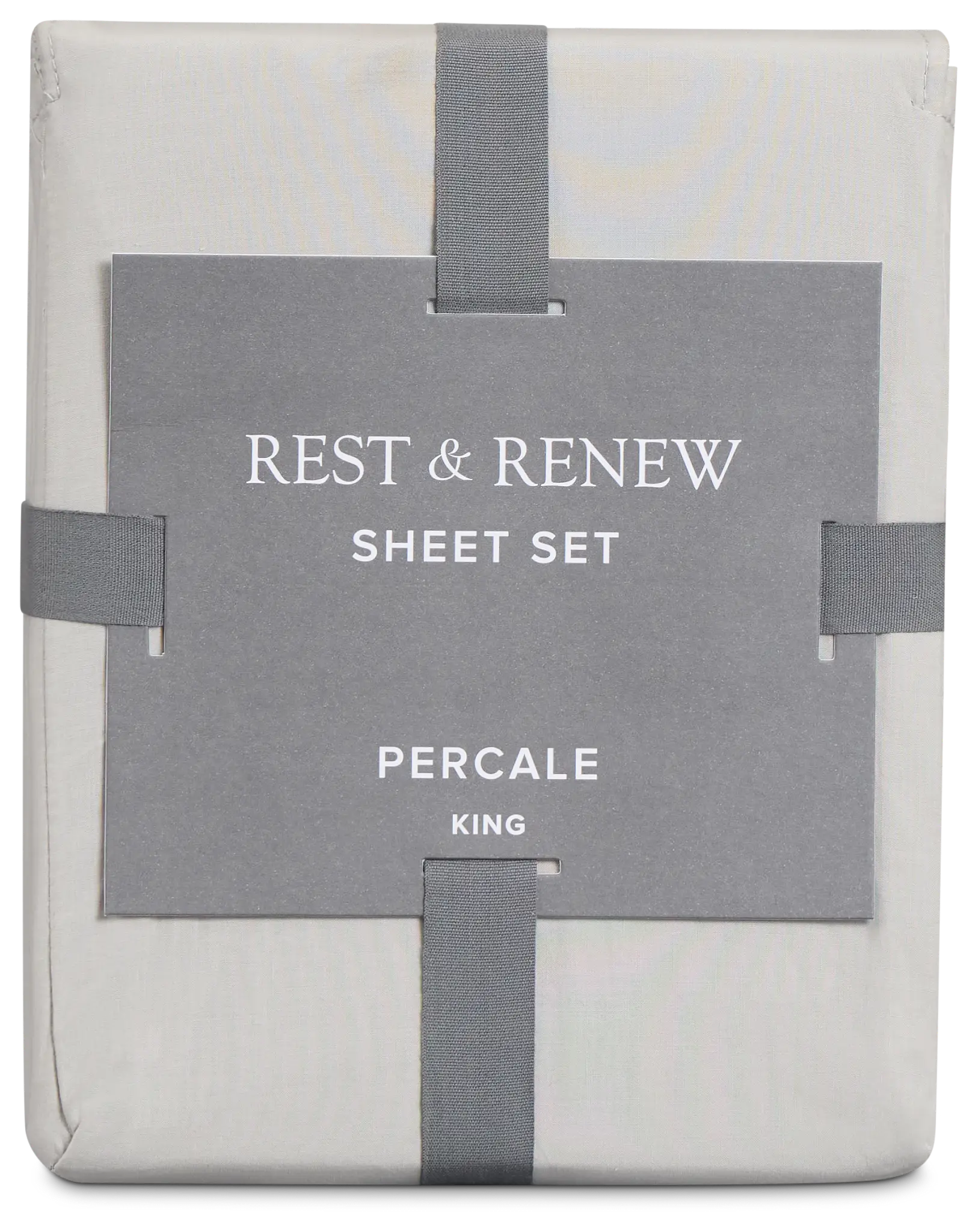 Rest & Renew Percale Cotton Gray 200 Thread Sheet Set Rest & Renew Percale Cotton Gray 200 Thread Sheet Set