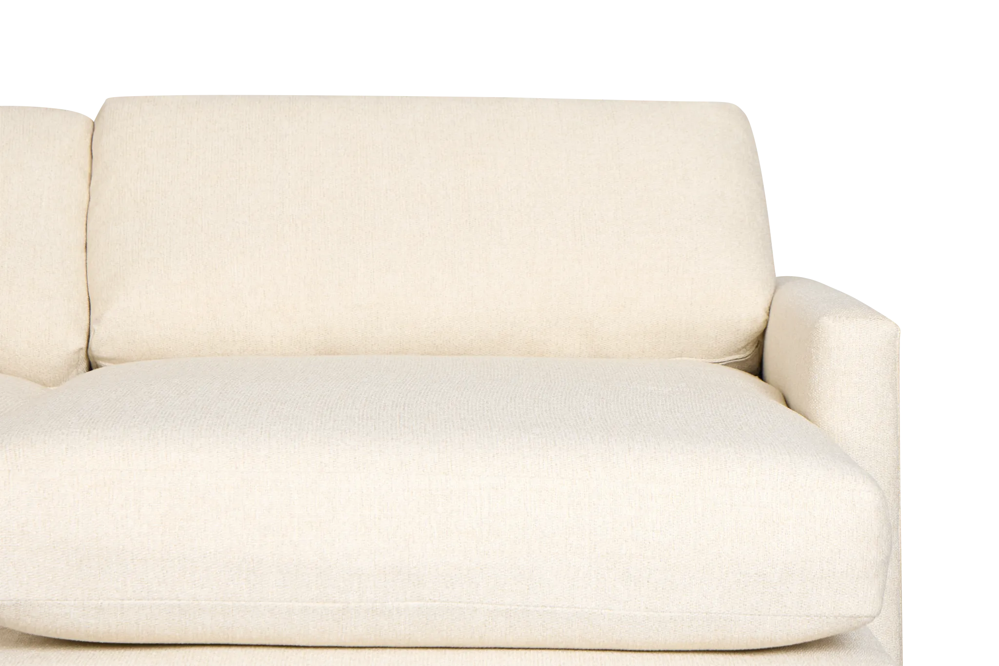 Maxwell Light Beige Fabric Right Chaise Sectional