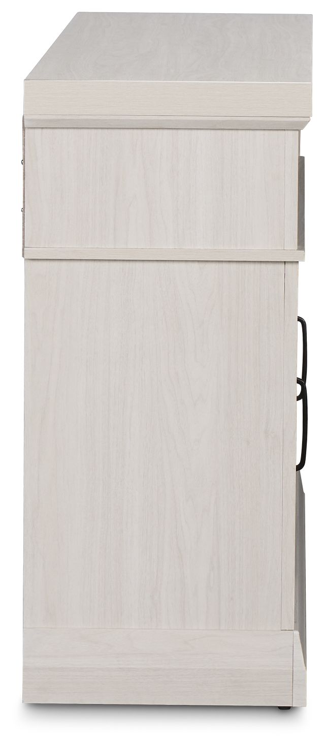 Brookridge White 65" Tv Stand With Fireplace Insert