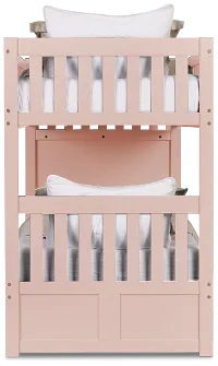 Charleston Pink Step Trundle Bunk Bed