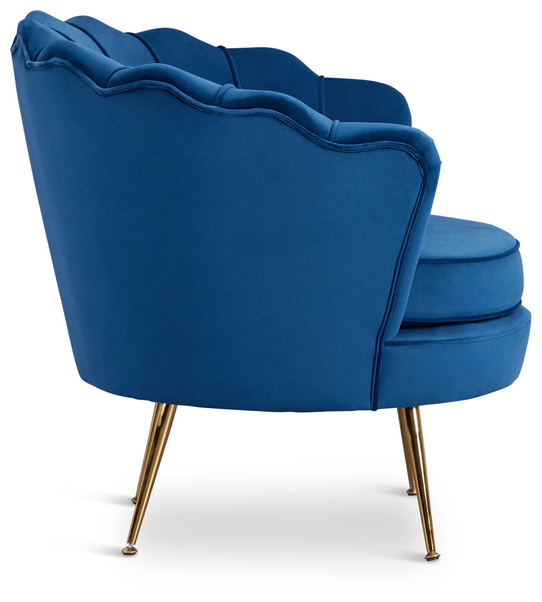 Lily Dark Blue Velvet Accent Chair