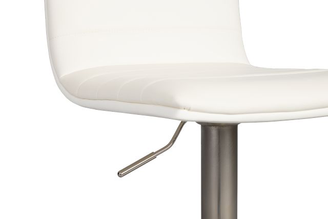 Ellis White Uph Adjustable Stool