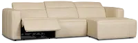 Jace Ivory Lthr/vinyl Right Chaise Power Reclining Sectional