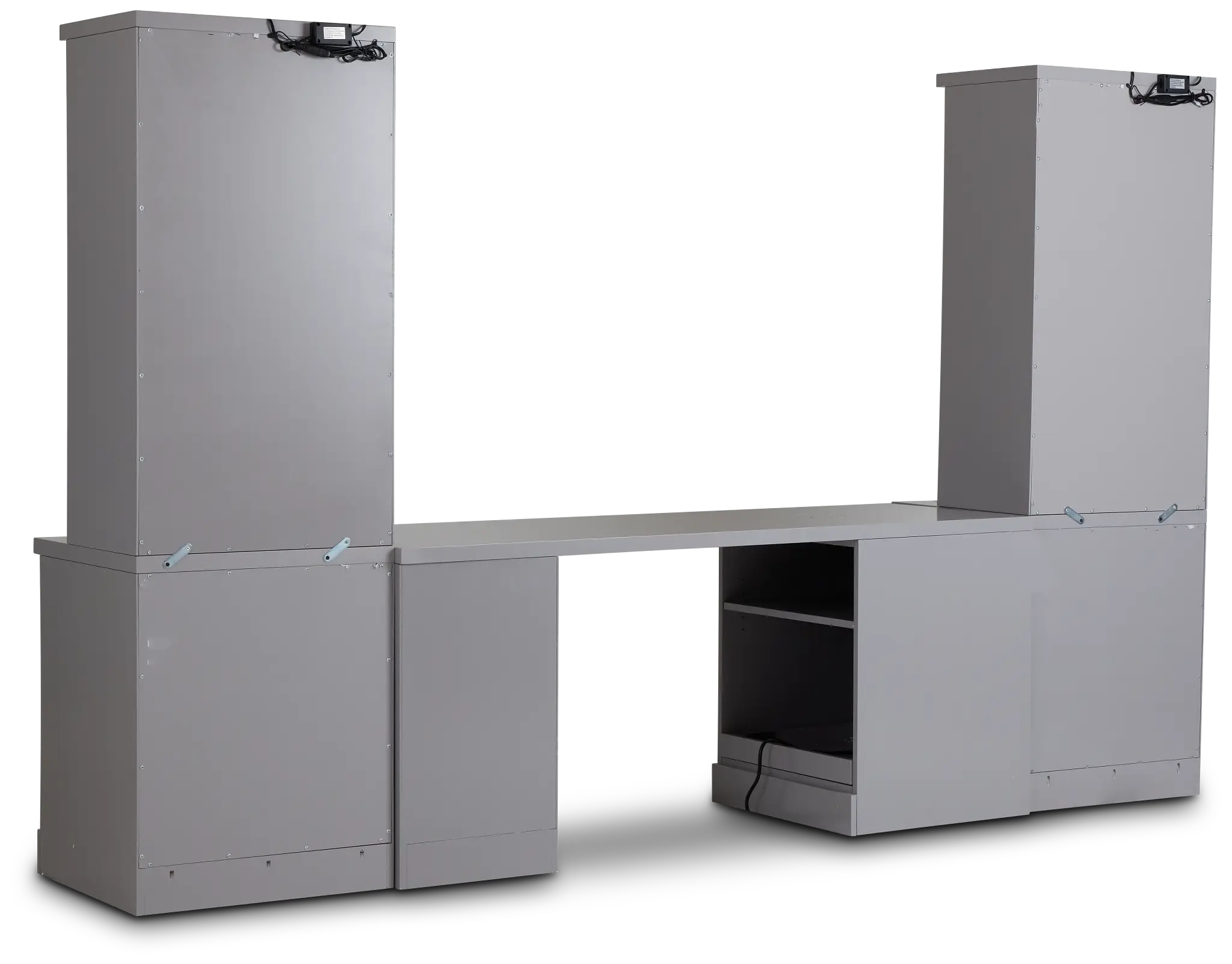 Newport Gray Small Peninsula Drawer Wall Desk Newport Gray Small Peninsula Drawer Wall Desk