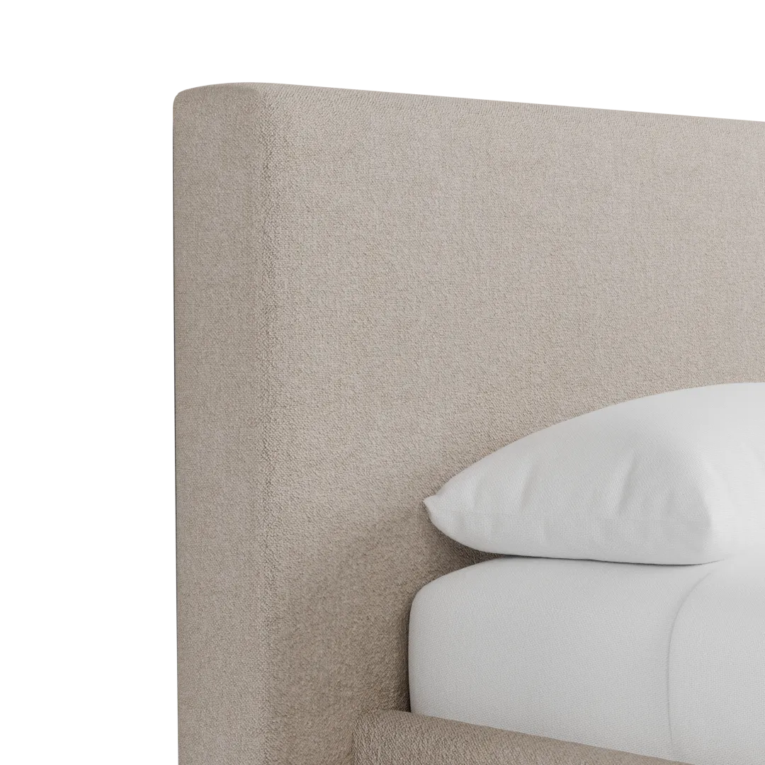 Grayton Elite Taupe 44" Upholstered Platform Bed