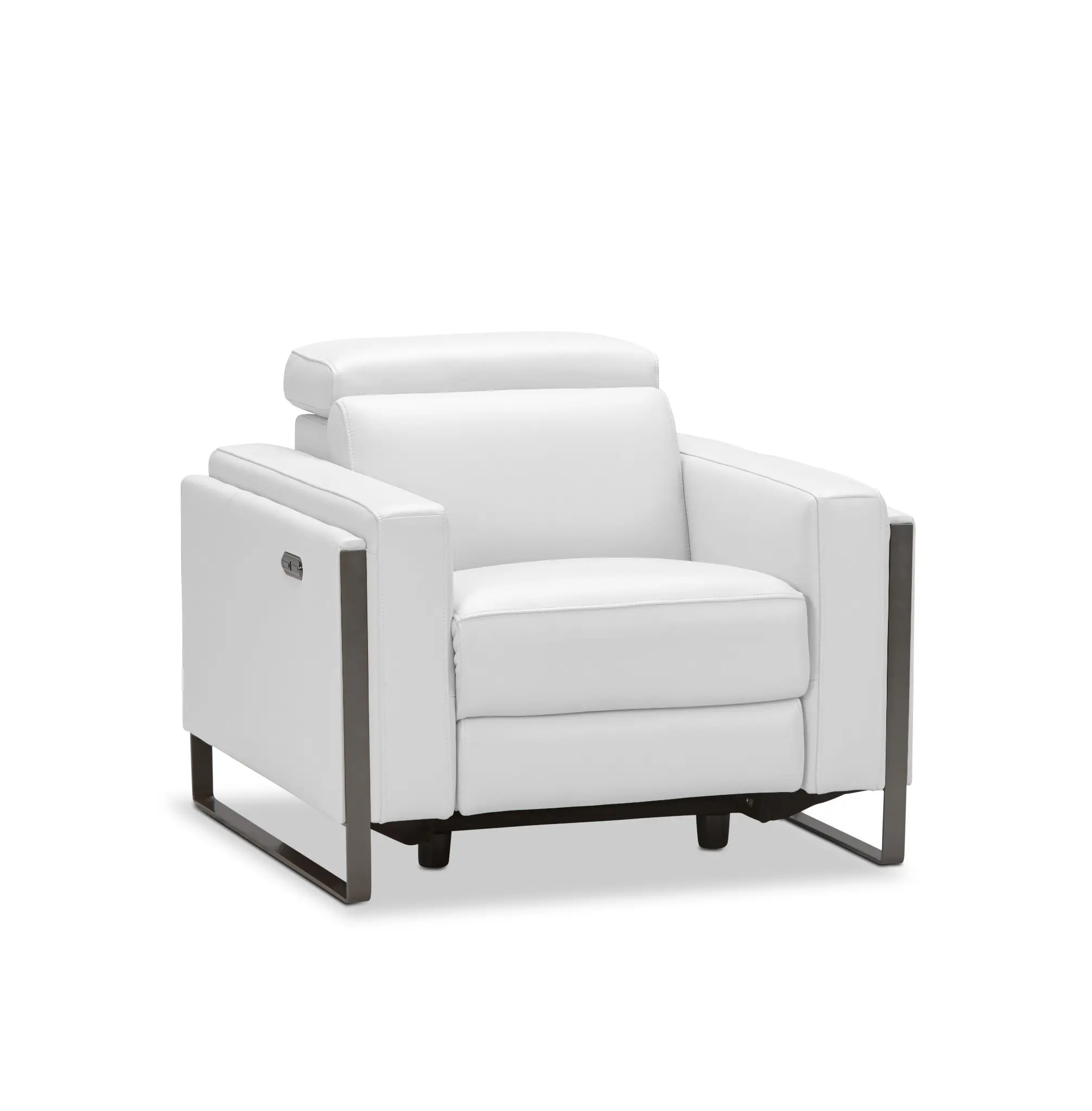 Atlas White Lthr/vinyl Power Recliner Atlas White Lthr/vinyl Power Recliner
