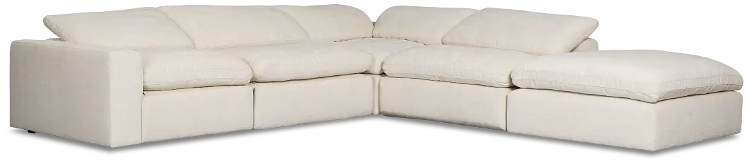 Drift Light Beige Fabric Medium Dual Power Right Bumper Sectional Drift Light Beige Fabric Medium Dual Power Right Bumper Sectional