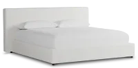 Grayton Sutton White 44" Upholstered Platform Bed