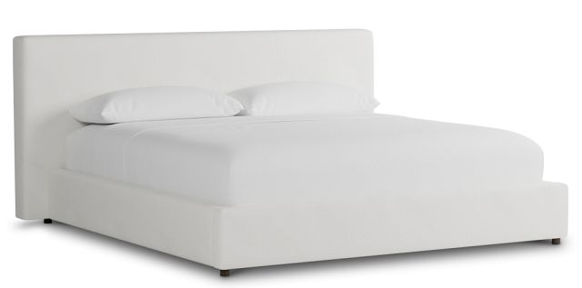 Grayton Sutton White 44" Upholstered Platform Bed
