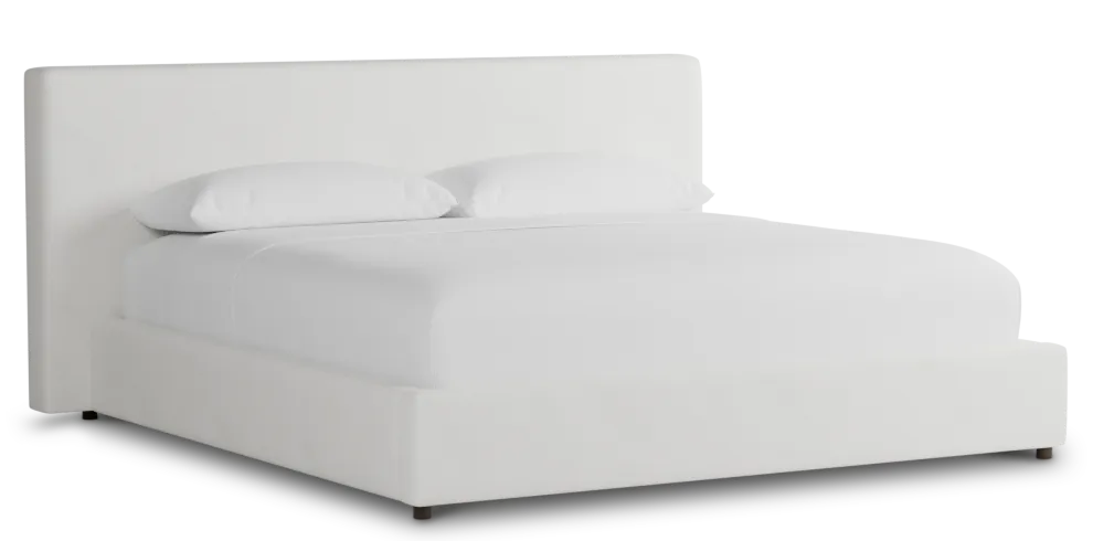 Grayton Sutton White 44" Upholstered Platform Bed