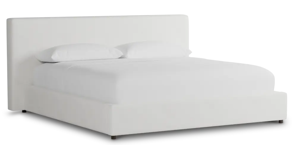 Grayton Sutton White 44" Upholstered Platform Bed Grayton Sutton White 44" Upholstered Platform Bed