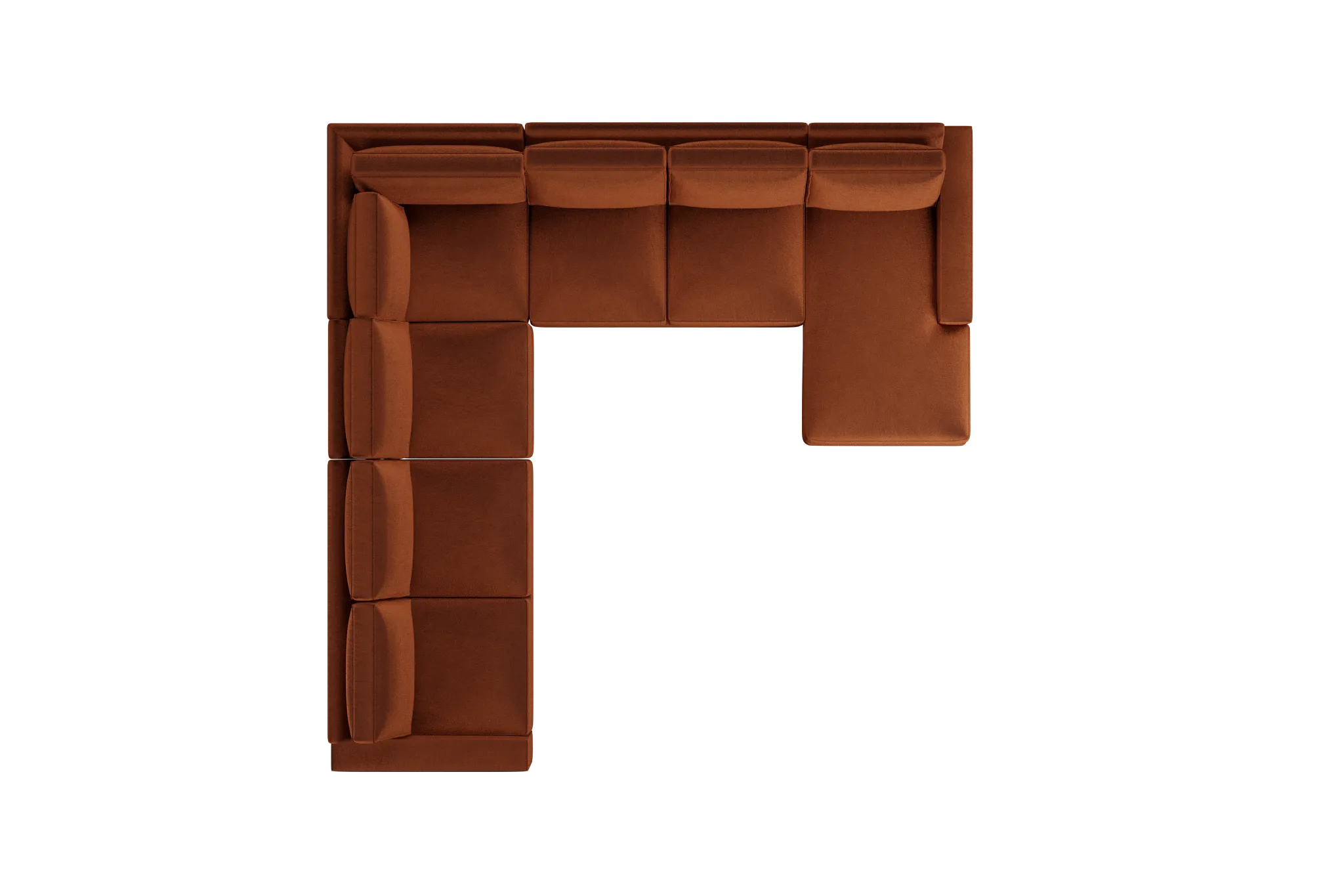 Edgewater Joya Orange Large Right Chaise Sectional