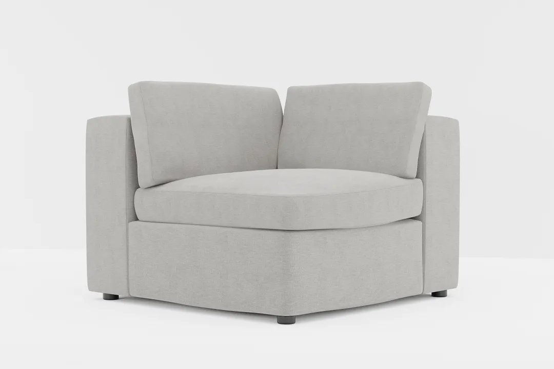 Destin Maguire Gray Fabric Corner Chair