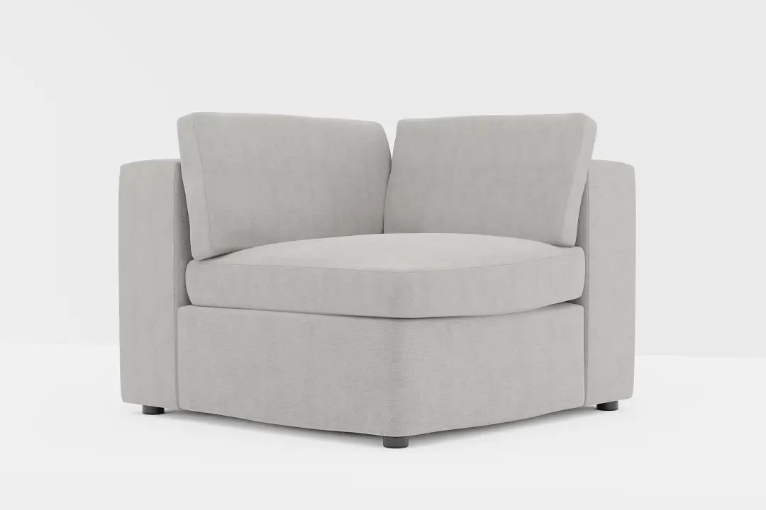 Destin Maguire Gray Fabric Corner Chair Destin Maguire Gray Fabric Corner Chair