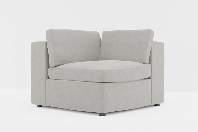 Destin Maguire Gray Fabric Corner Chair