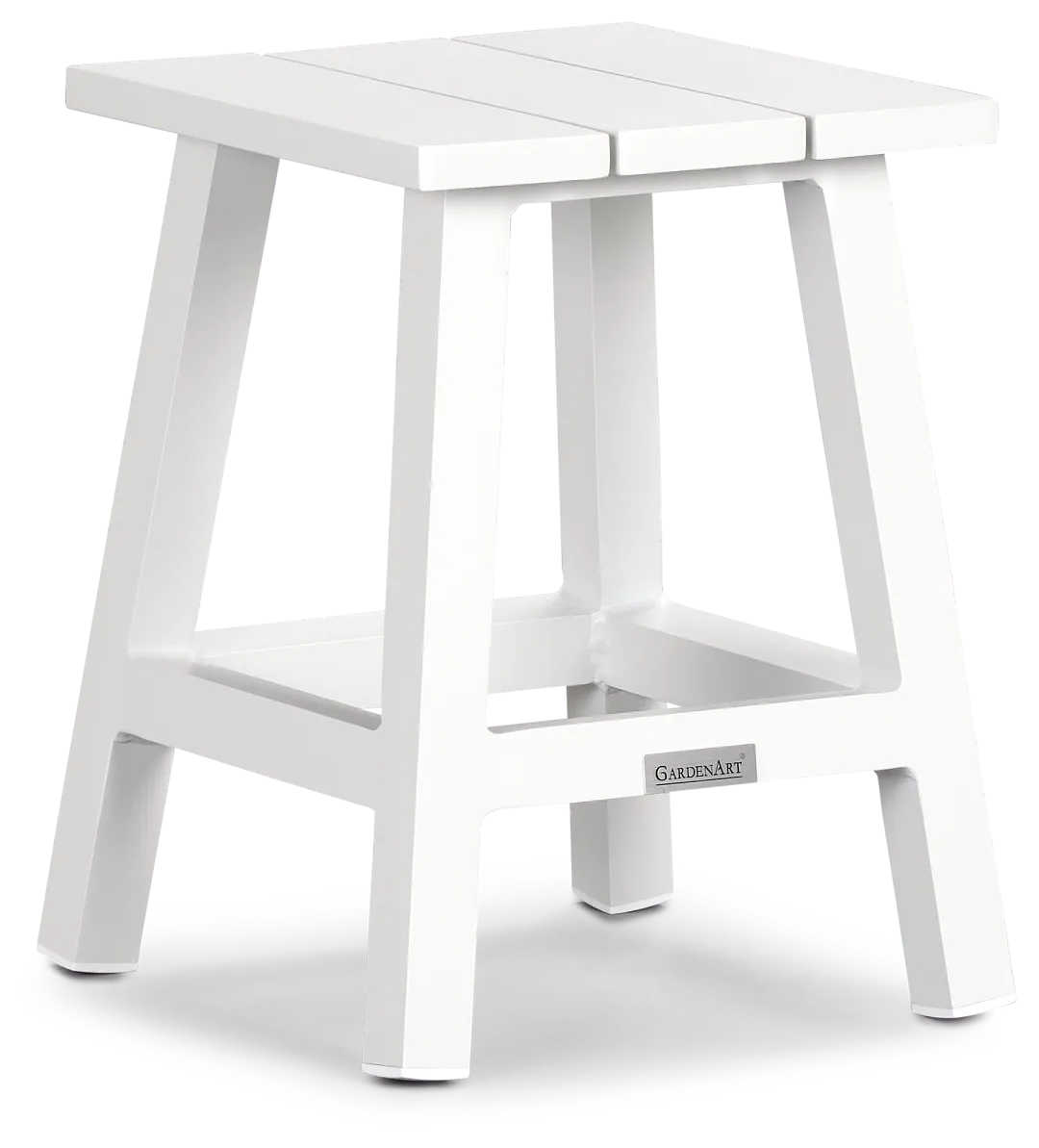 Barbados White Square Accent Table