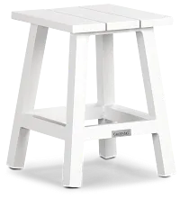 Barbados White Square Accent Table