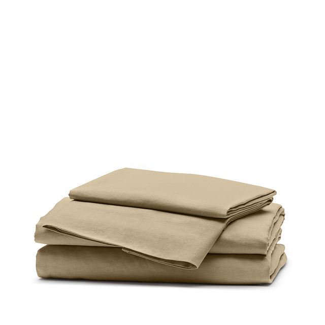 Linen Blend Khaki Sheet Set