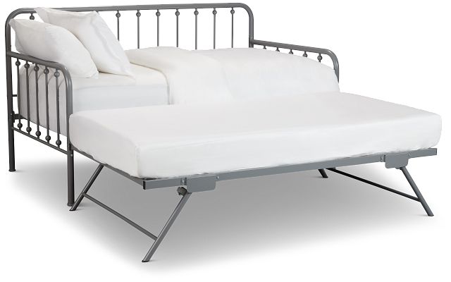 Rory Gray Metal Trundle Daybed