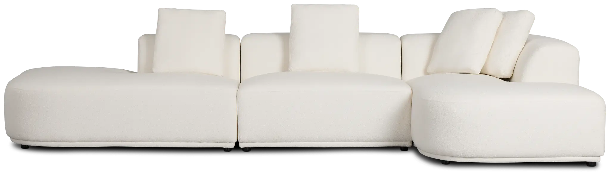 Catalina White Fabric Small Right Chaise Sectional Catalina White Fabric Small Right Chaise Sectional