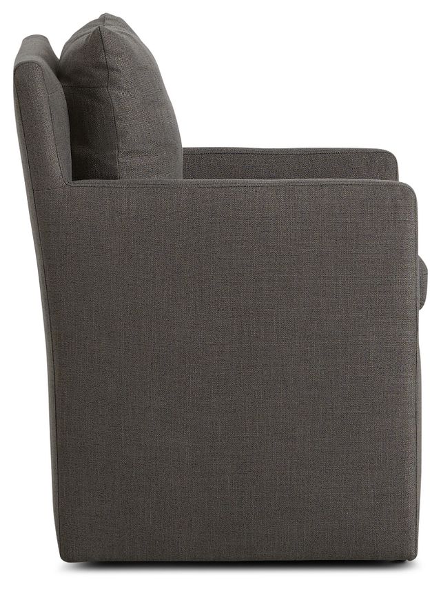 Auden Dark Gray Castored Upholstered Arm Chair