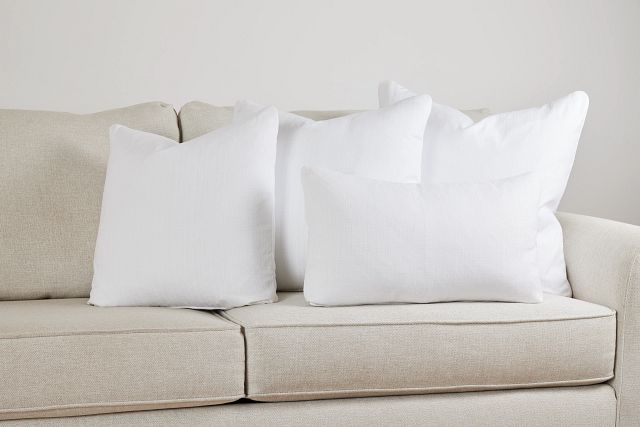 Zeke White 24" Accent Pillow