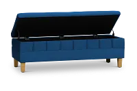 Crosby Blue Storage Bench