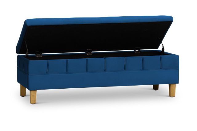 Crosby Blue Storage Bench (2)