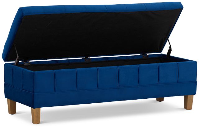 Crosby Blue Storage Bench
