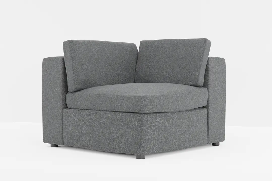 Destin Delray Dark Gray Fabric Corner Chair Destin Delray Dark Gray Fabric Corner Chair