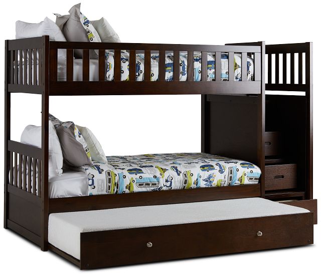 Bailey Dark Tone Trundle Bunk Bed