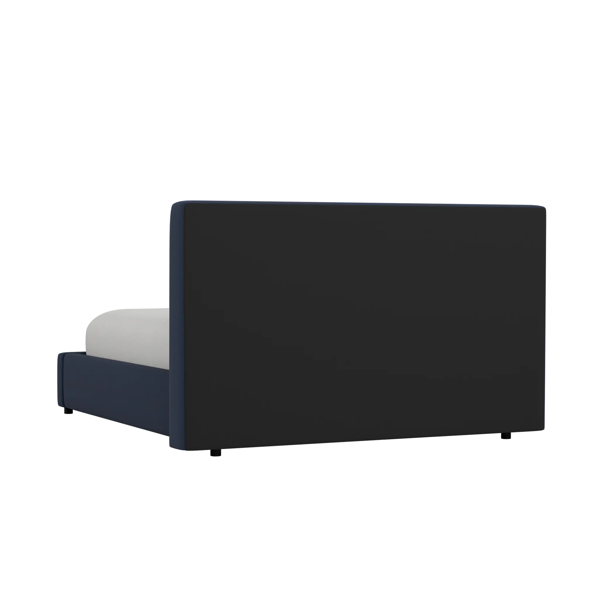 Grayton Joya Dark Blue 44" Upholstered Platform Bed Grayton Joya Dark Blue 44" Upholstered Platform Bed