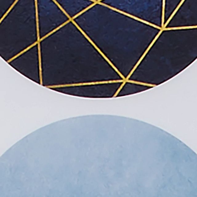 Odeta Dark Blue Acrylic Wall Art