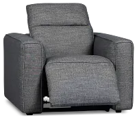Ryland Dark Gray Fabric Power Recliner With Power Headrest