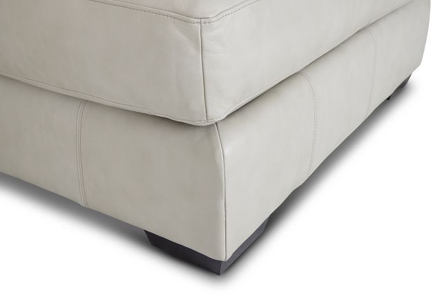Dawkins Taupe Leather Right Chaise