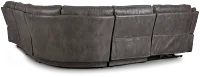 Dober Dark Gray Micro Small Two-arm Manually Reclining Sectional