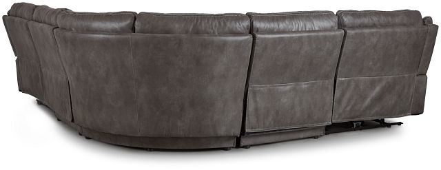 Dober Dark Gray Micro Small Two-arm Manually Reclining Sectional