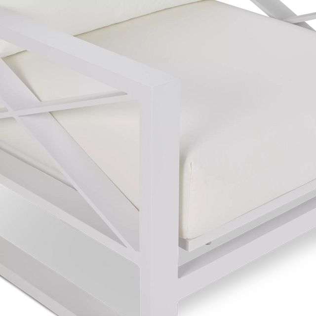 Linear White Aluminum Chair
