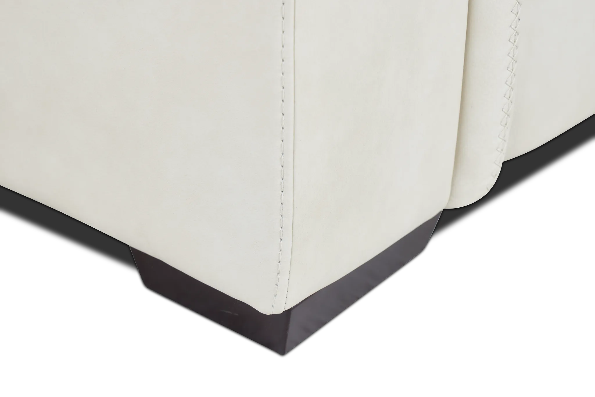 Ainsley White Leather Power Reclining Sofa