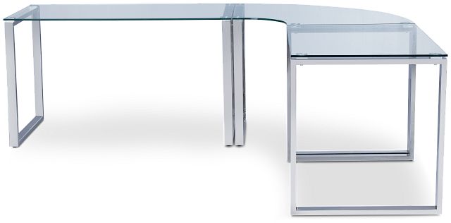 large glass corner desk