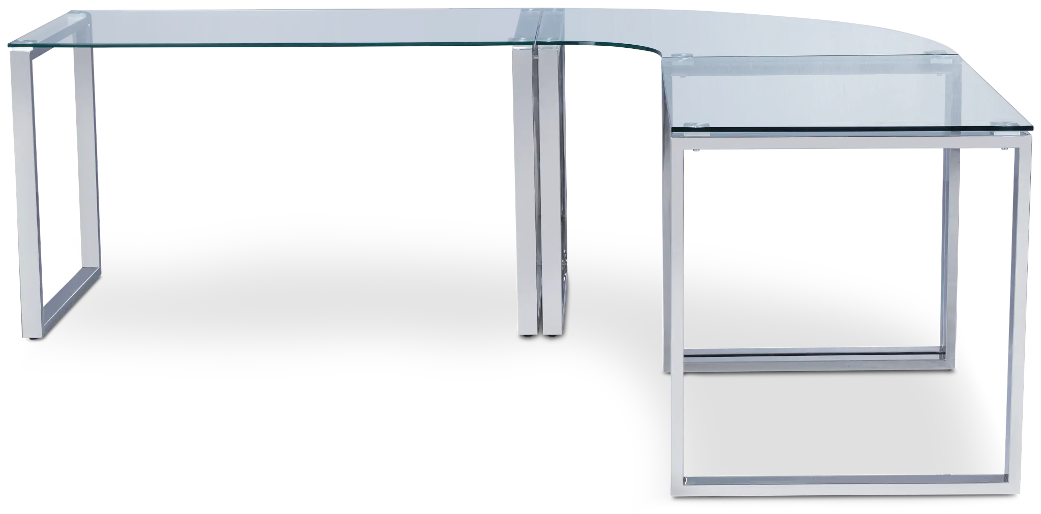 Olympia Glass Large Corner Desk Olympia Glass Large Corner Desk