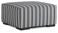 Amuse Blue Stripe Accent Ottoman