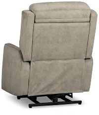 Harris Light Gray Micro Power Lift Recliner