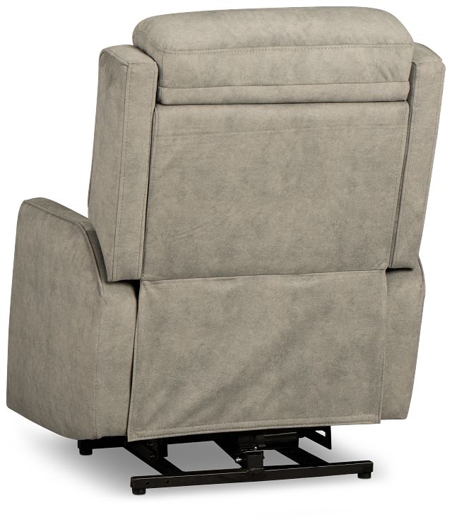 Harris Light Gray Micro Power Lift Recliner