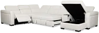 Melody White Storage Medium Right Dual Power Chaise Sleeper Sectional