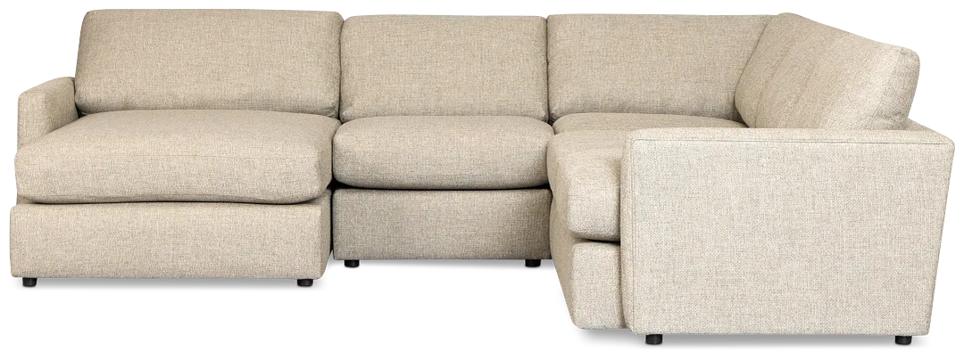 Maxwell Dark Gray Fabric Medium Left Chaise Sectional