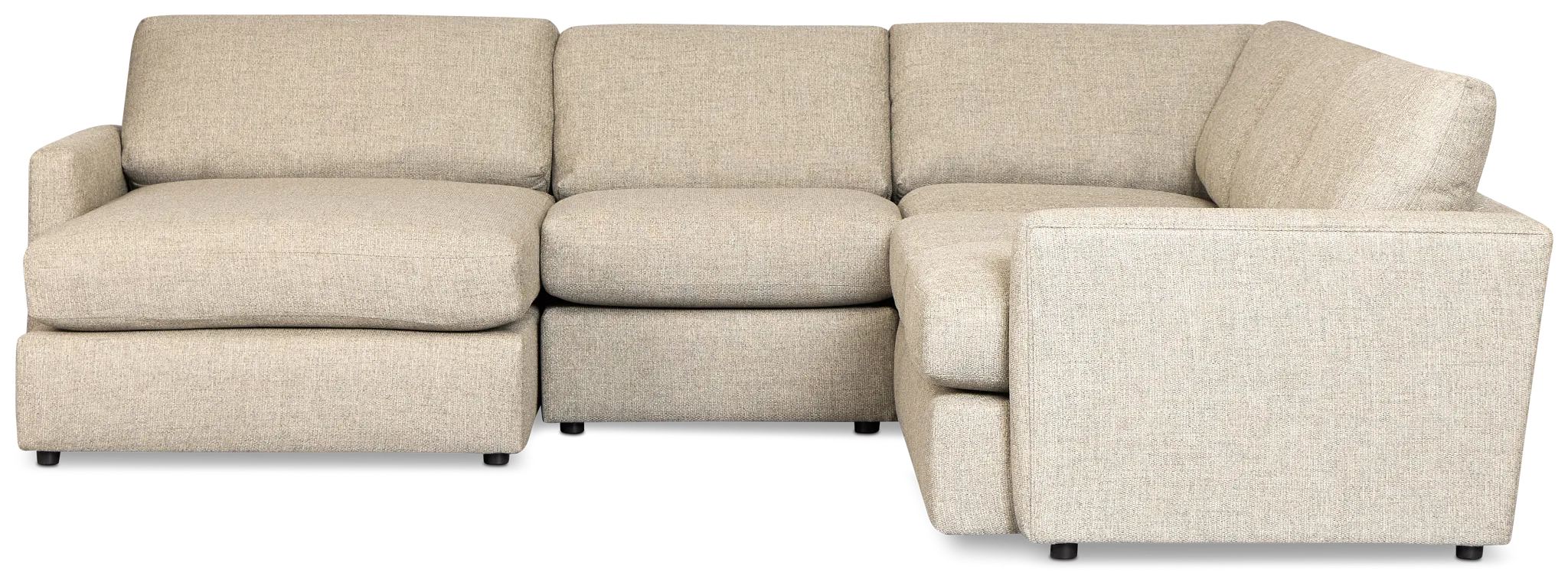 Maxwell Dark Gray Fabric Medium Left Chaise Sectional